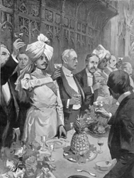 The Empire Coronation Banquet at the Guildhall, illustrasjon fra 